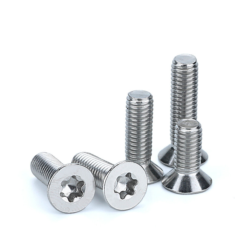 M4 M5 M6 304不锈钢平头内梅花螺丝钉 GB2673梅花沉头防盗螺钉详解